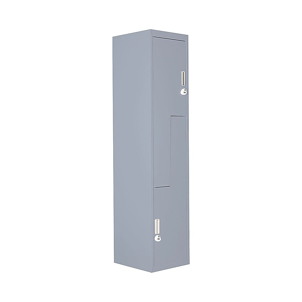 Grey Two-Door L-shaped Office Gym Shed Storage Lockers 5