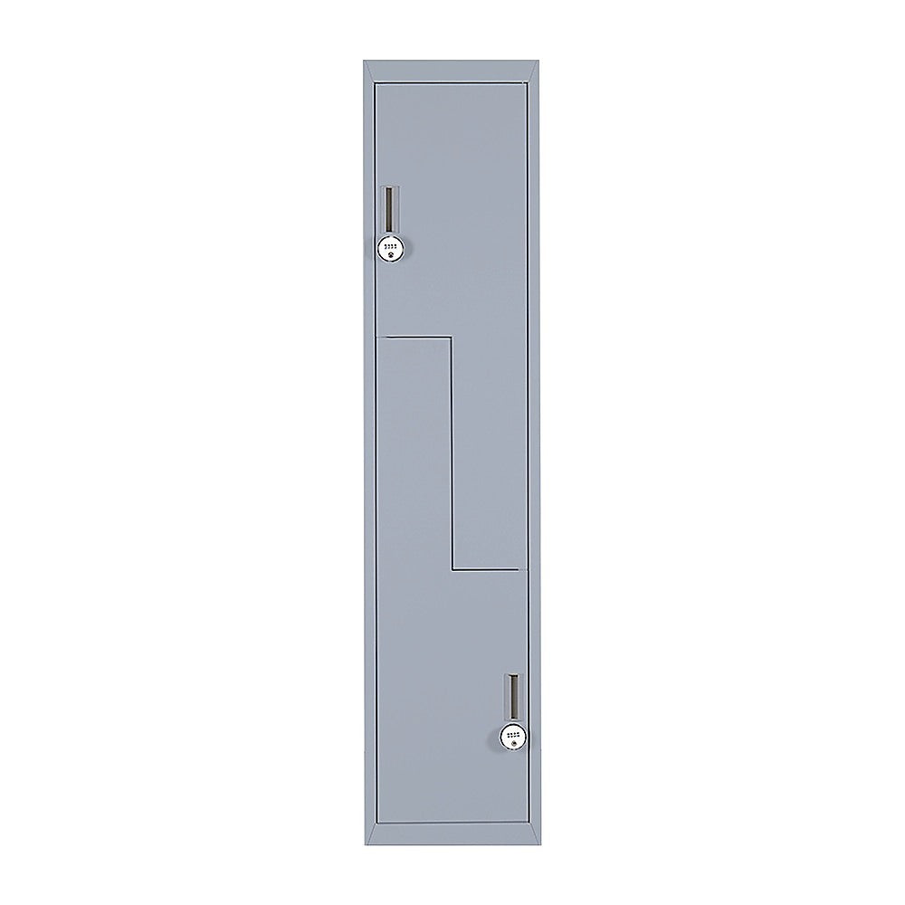 Grey Two-Door L-shaped Office Gym Shed Storage Lockers 4