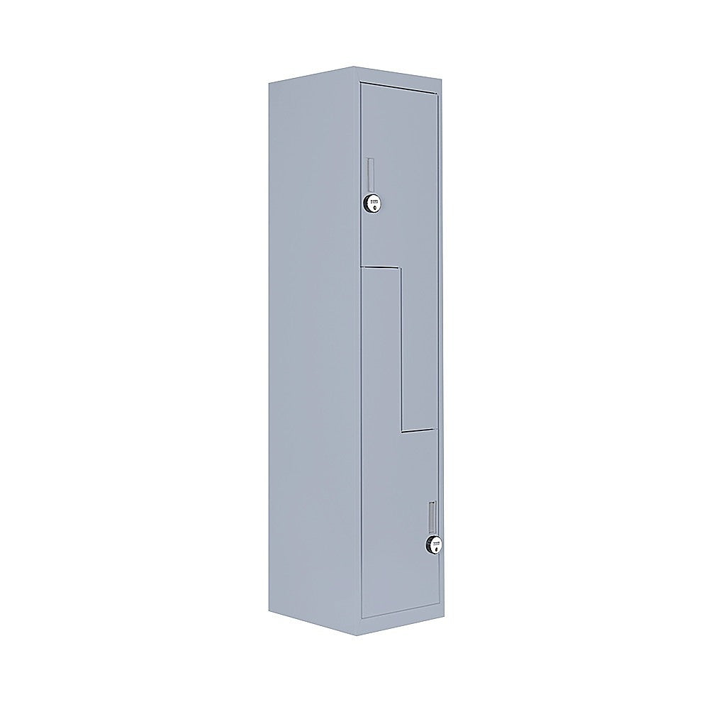 Grey Two-Door L-shaped Office Gym Shed Storage Lockers 5