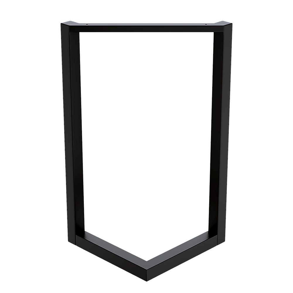 V Shaped Table Bench Desk Legs Retro Industrial Design Fully Welded - Black 4