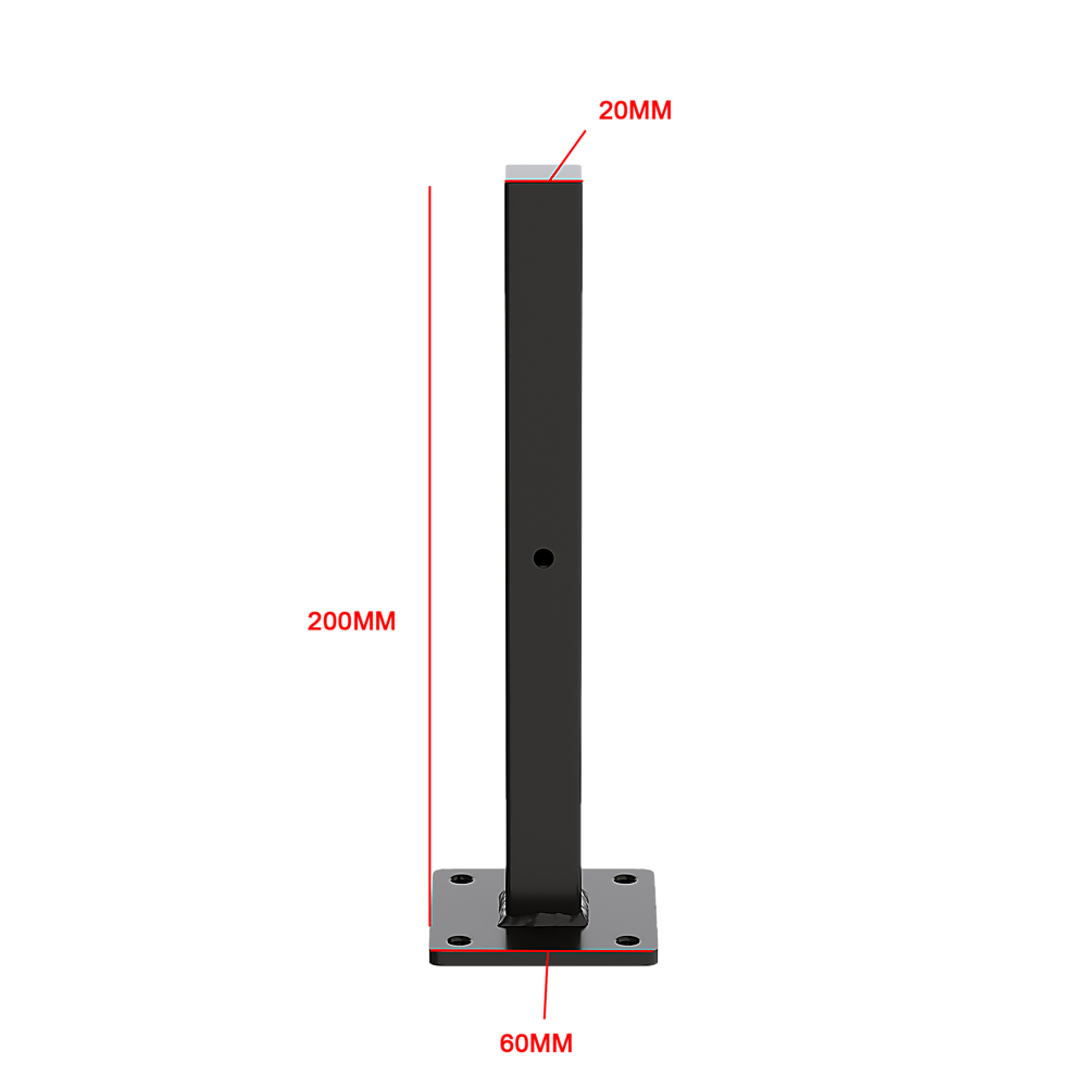 20cm Floating Shelf Brackets Industrial Metal Shelving Supports 4-Pack - Black 14