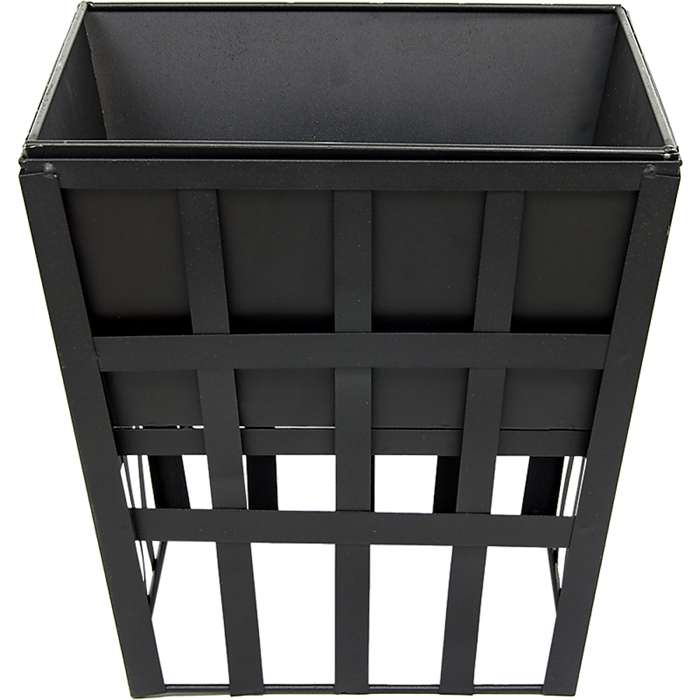 Black Fire Pit Square Log Patio Garden Heater Outdoor Table Top BBQ Camping 6