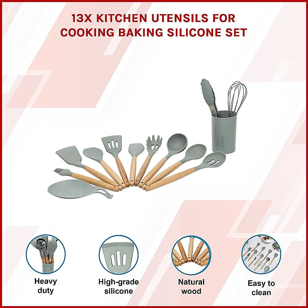 13x Kitchen Utensils for Cooking Baking Silicone Set 3