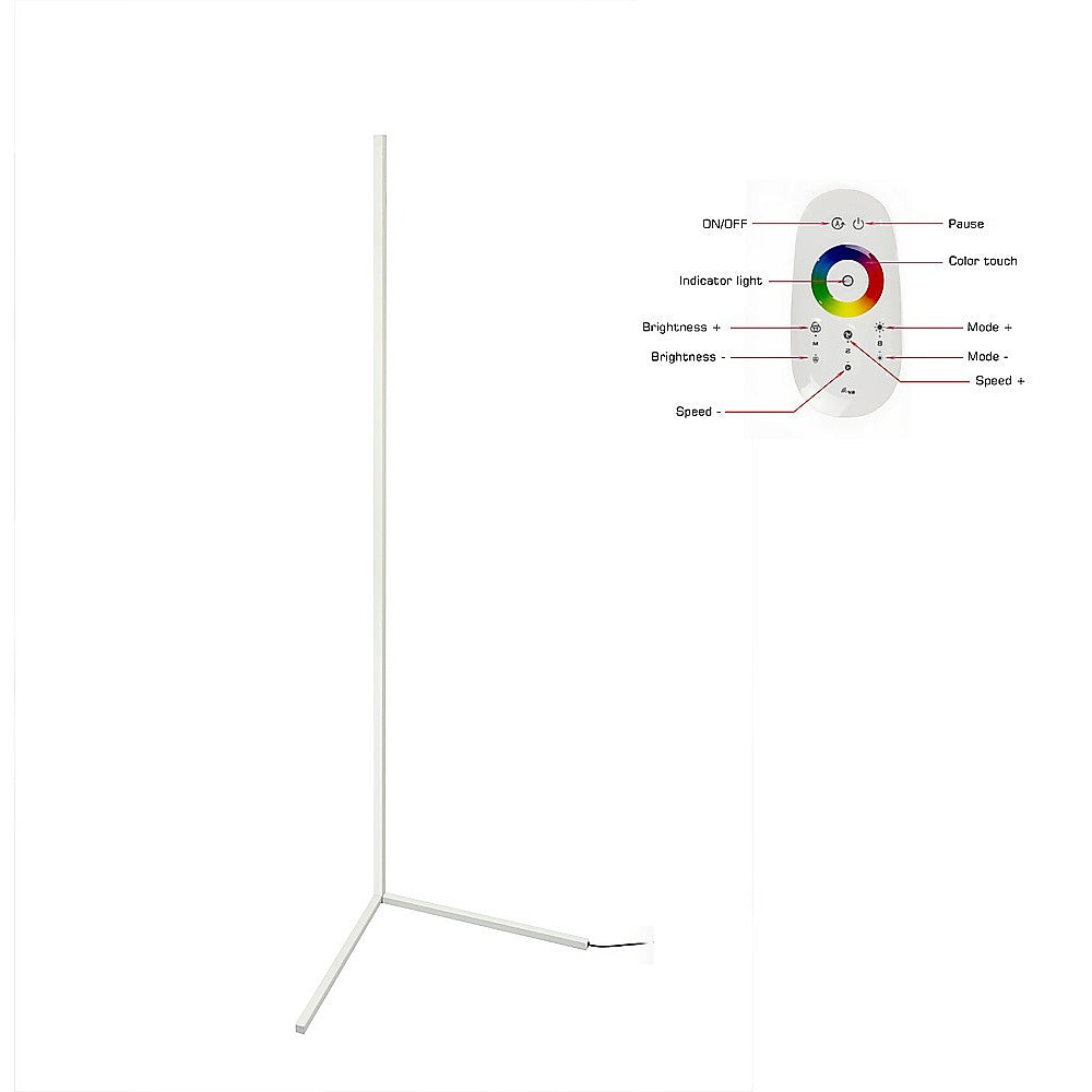 Modern - Colour RGB - Minimalist LED Corner Floor Lamp - White - Mood Lighting 6