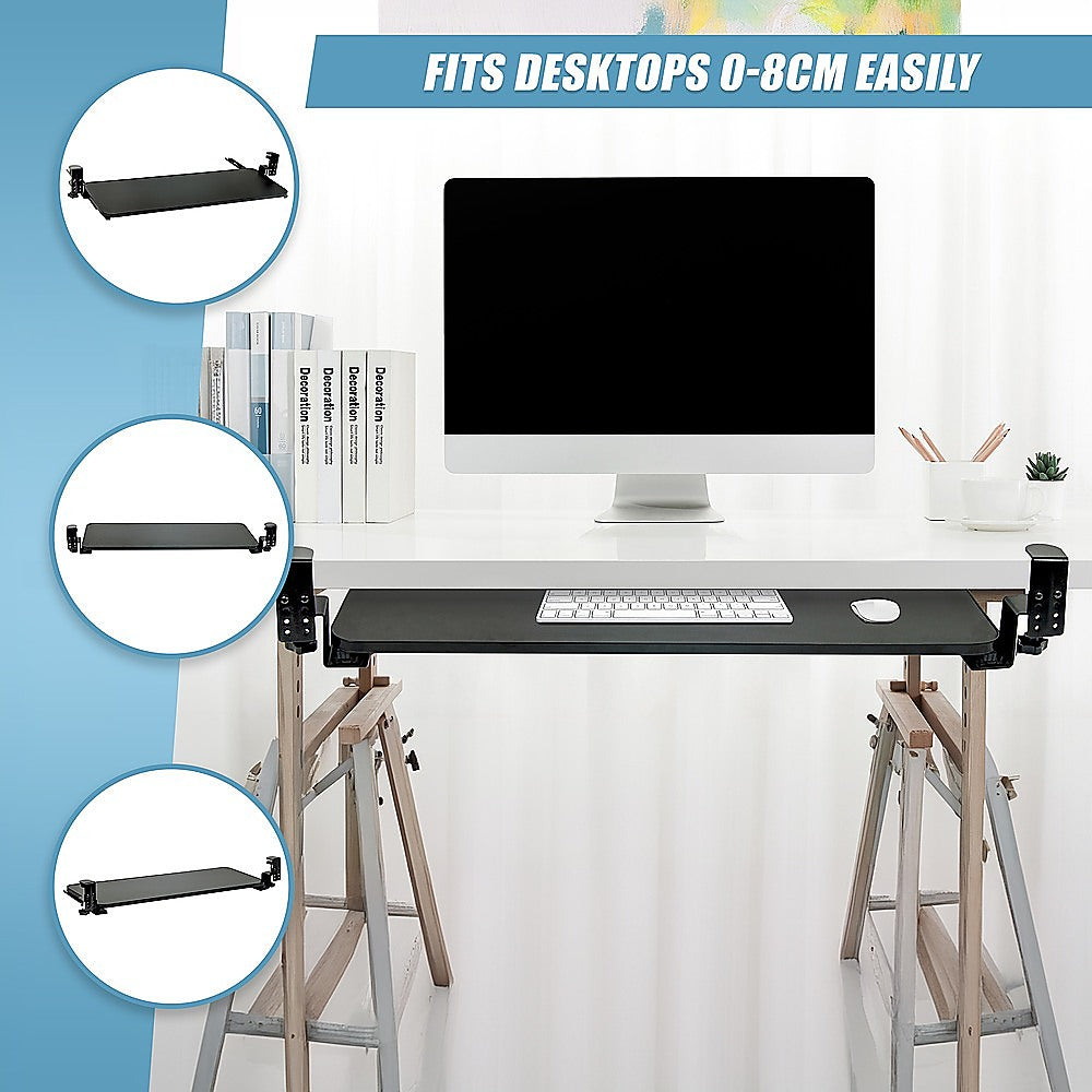 Clamp On Keyboard Tray 75cm W x 25cm D Extra Large 6