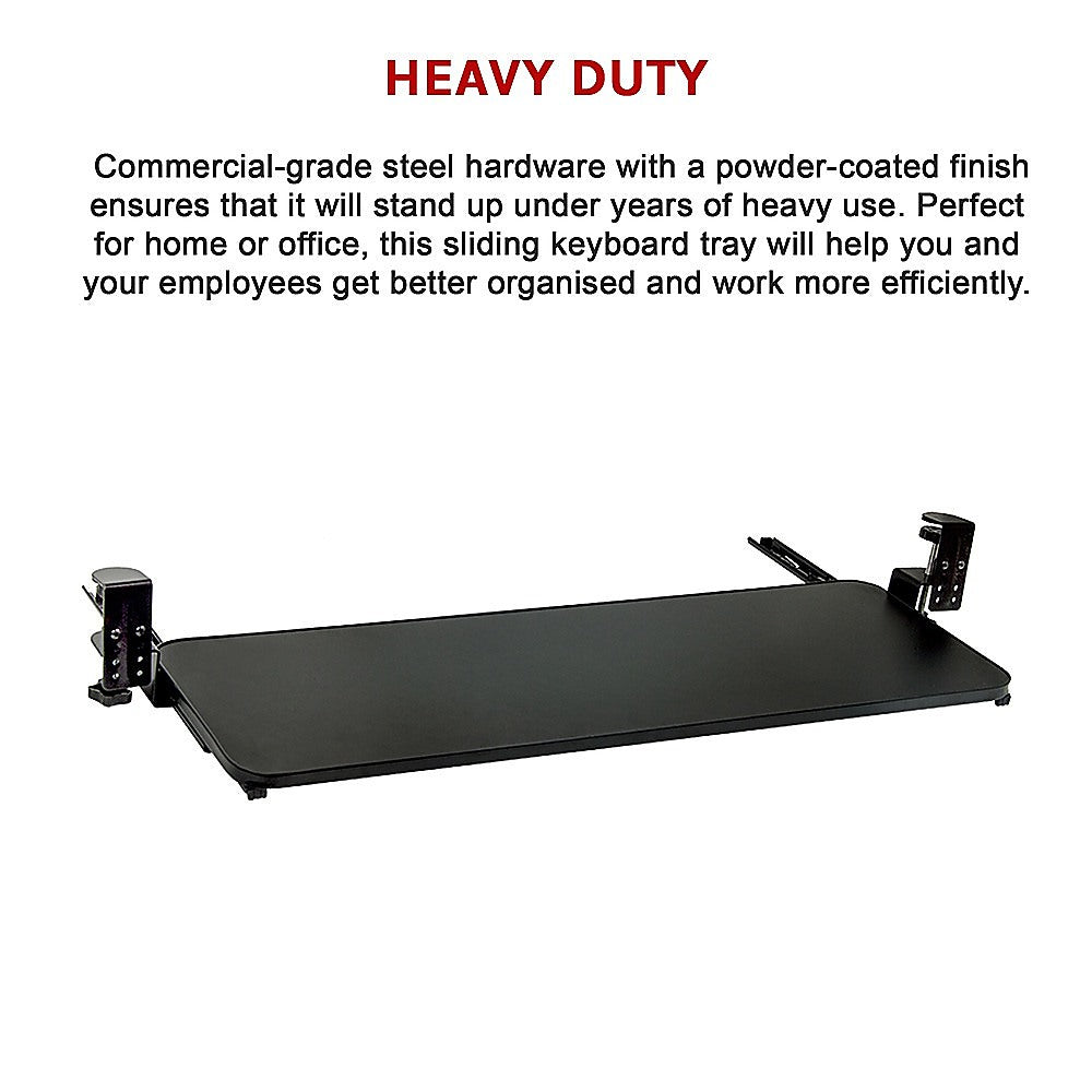 Clamp On Keyboard Tray 75cm W x 25cm D Extra Large 9