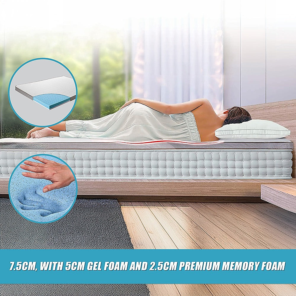 Palermo Queen Memory Foam Mattress Topper Cooling Gel Infused CertiPUR Approved 7