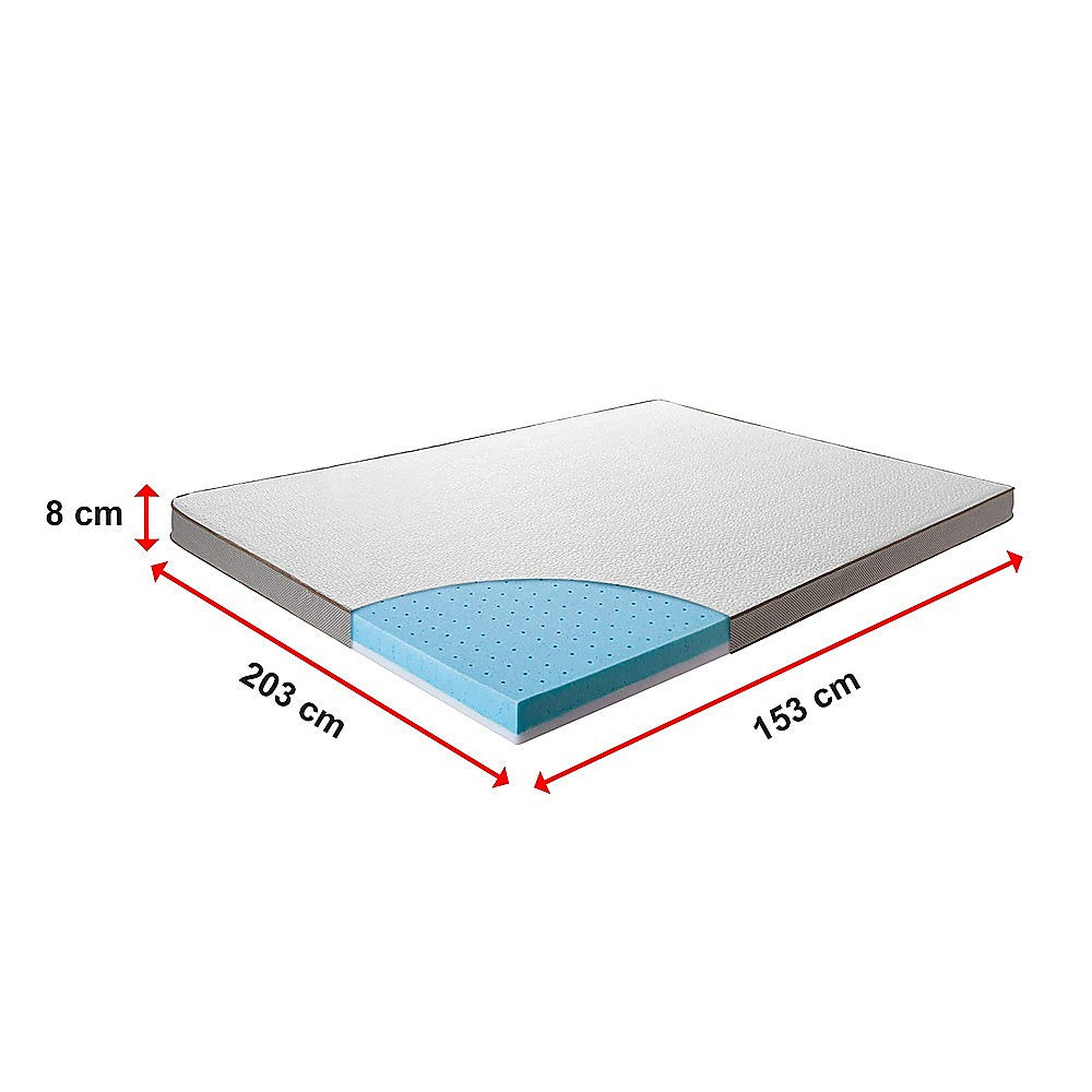 Palermo Queen Memory Foam Mattress Topper Cooling Gel Infused CertiPUR Approved 11