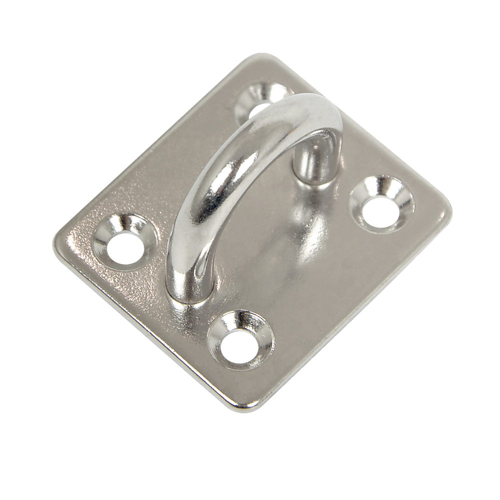 4X M6 304 Stainless Steel Oblong Pad Eye Plate Marine Hardware Staple Hook 4