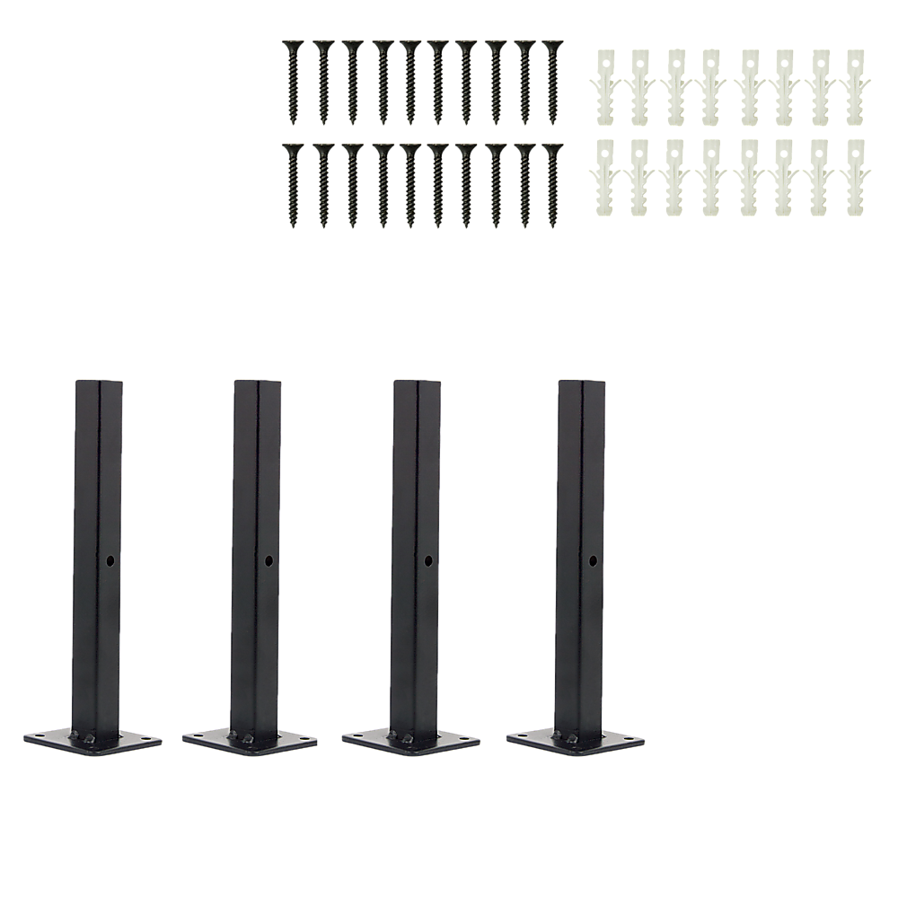 20cm Floating Shelf Brackets Industrial Metal Shelving Supports 4-Pack 9