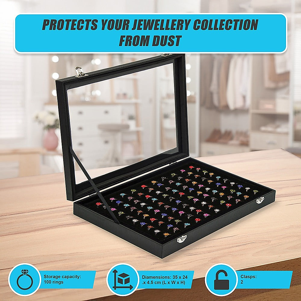 100 Earring Ring Holder Jewellery/Necklace Display Storage Gift Box Show Cases 10