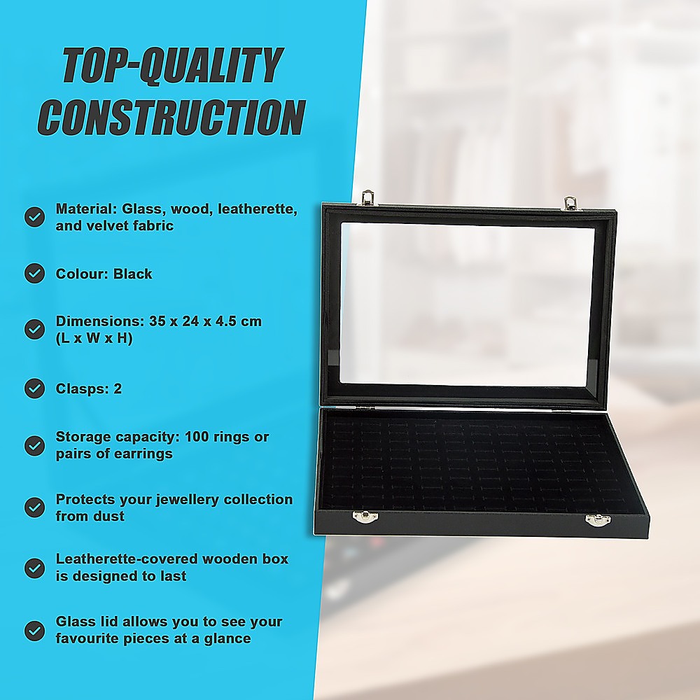 100 Earring Ring Holder Jewellery/Necklace Display Storage Gift Box Show Cases 11