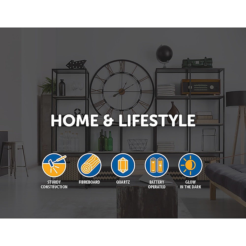 Glow In Dark Wall Clock Luminous Quartz Quiet Wooden Home Decor 30cm 3