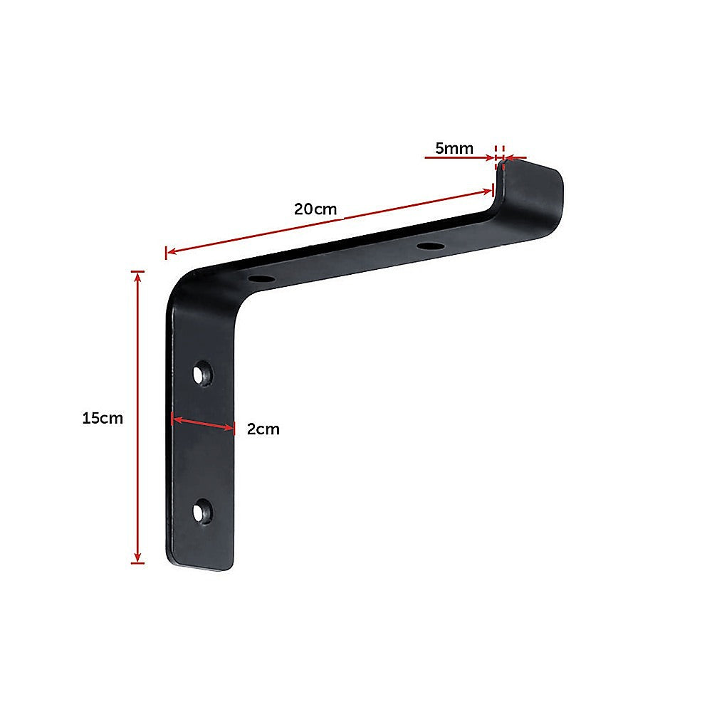 Floating Wall Shelf Brackets Heavy Duty Rustic Industrial 4-Pack 6