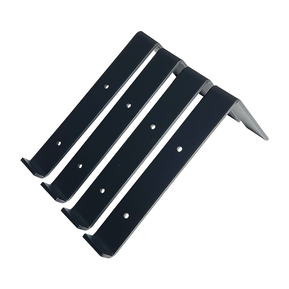 Floating Wall Shelf Brackets Heavy Duty Rustic Industrial 4-Pack 5