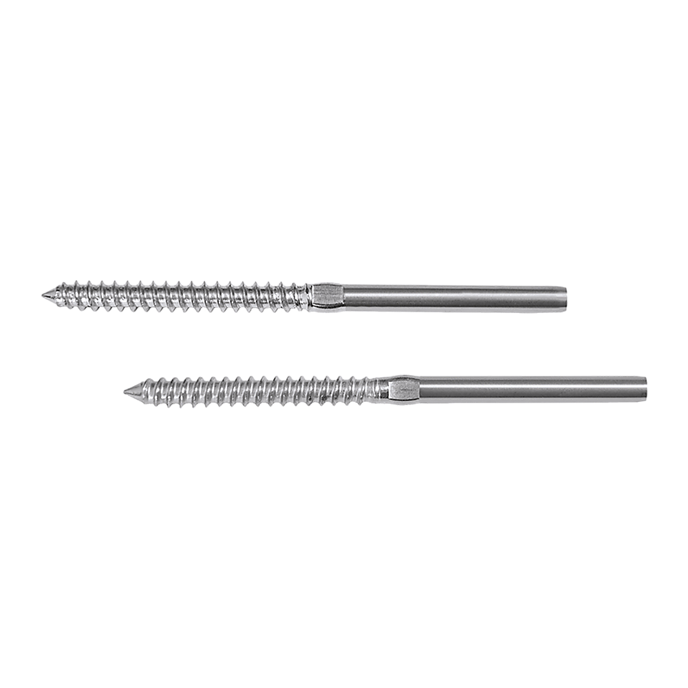 Stainless Steel DIY Rope Balustrade Kit 3.2mm Swage 2 x Lag Screw Term - 10 pack 7