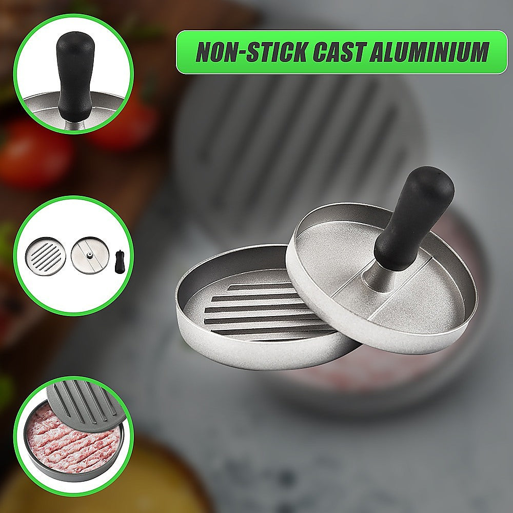 Large Round Hamburger Patty Maker Grill Press Burger Metal Mold Cooking Tools 9