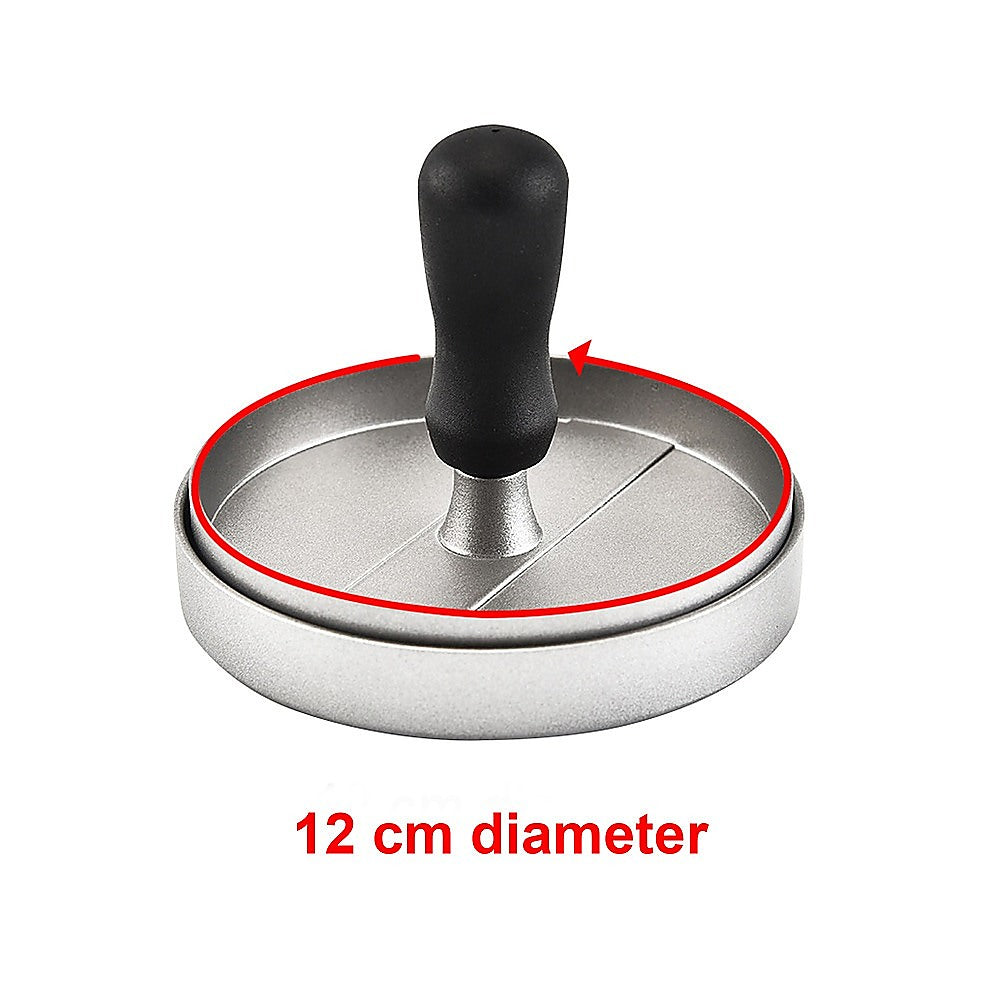 Large Round Hamburger Patty Maker Grill Press Burger Metal Mold Cooking Tools 12