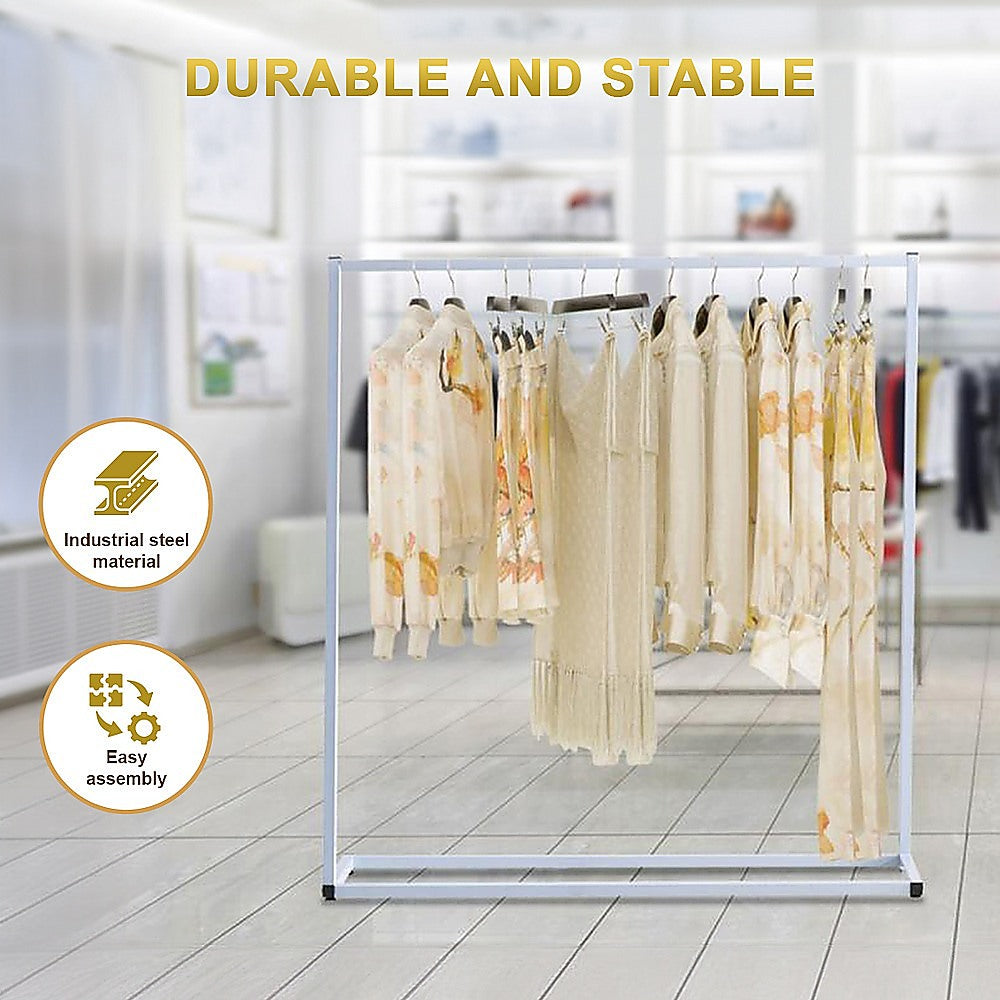 Commercial Clothing Garment Rack Retail Shop White 8
