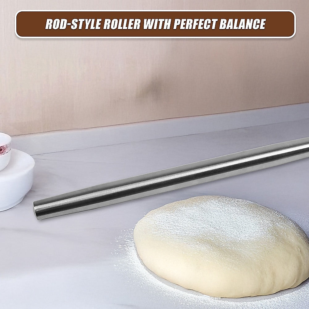 Professional Rolling Pin for Baking Premium 304 Stainless Steel Kitchen Rod 8