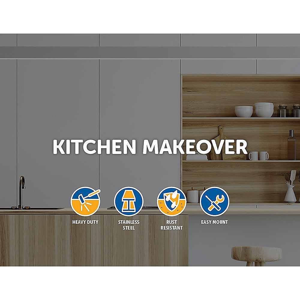 15x Brushed Brass Drawer Pulls Kitchen Cabinet Handles - Gold Finish 96mm 4