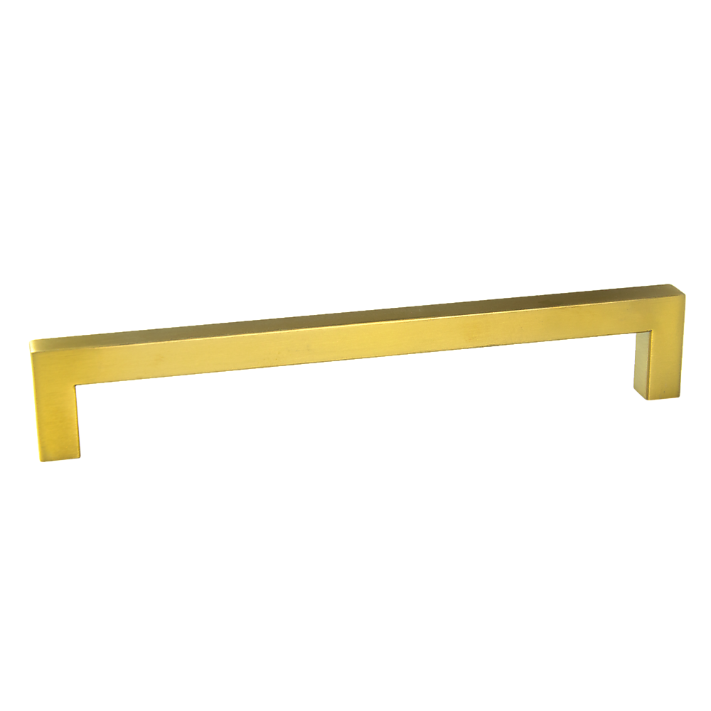 15 x Brushed Brass Drawer Pulls Kitchen Cabinet Handles - Gold Finish 192mm 6