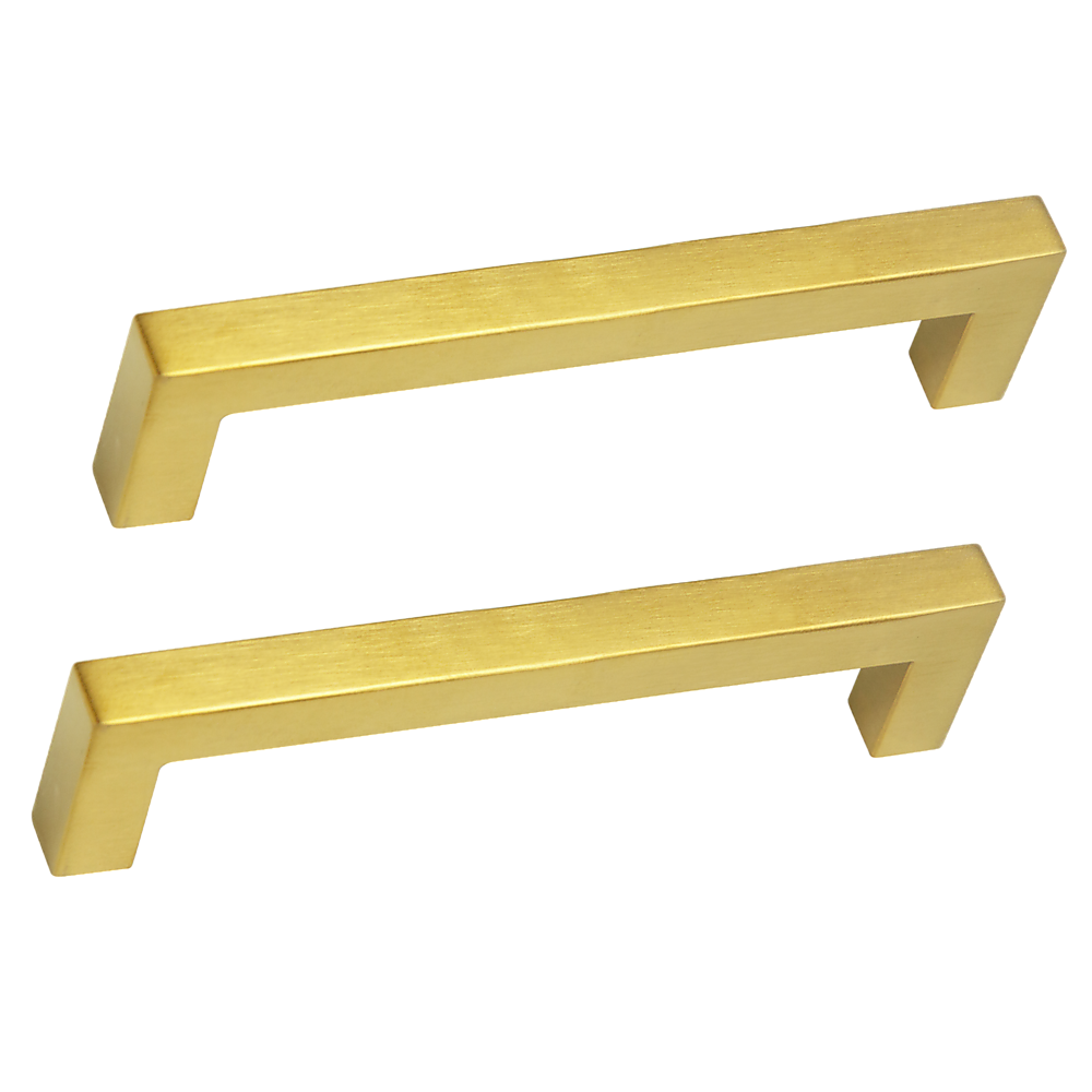 15x Brushed Brass Drawer Pulls Kitchen Cabinet Handles - Gold Finish 128mm 7