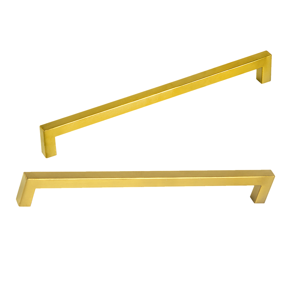15x Brushed Brass Drawer Pulls Kitchen Cabinet Handles - Gold Finish 256mm 5