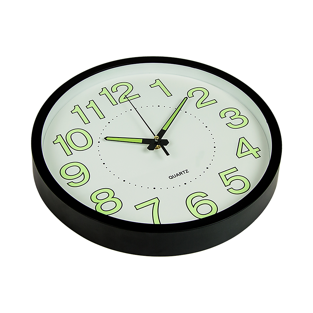 305mm Luminous Wall Clock Glow In The Dark Silent Quartz Indoor Home Modern Clock 5