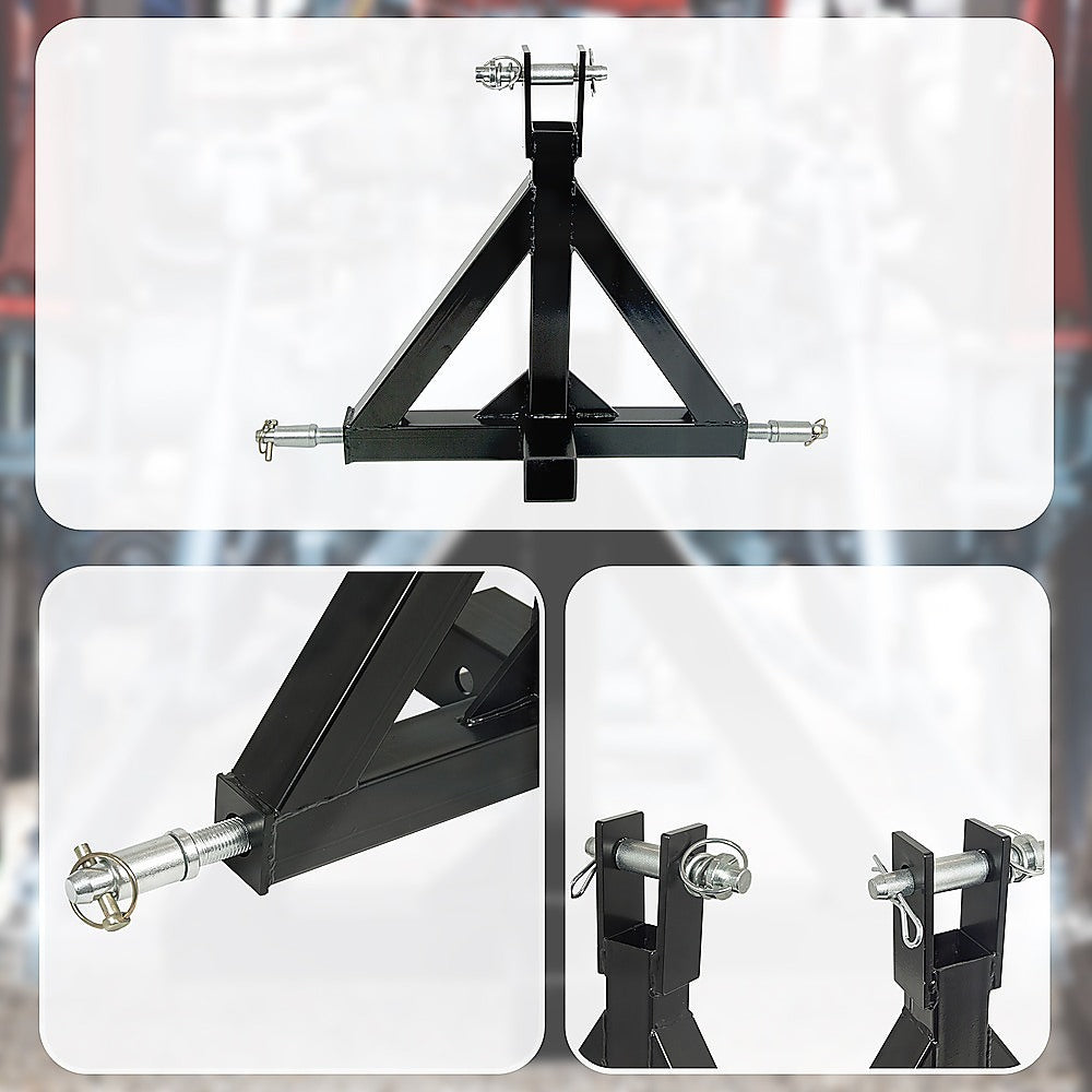 Heavy Duty Steel 3 Point 2" Trailer Hitch Receiver Tow Drawbar For Cat 1 Tractor 6