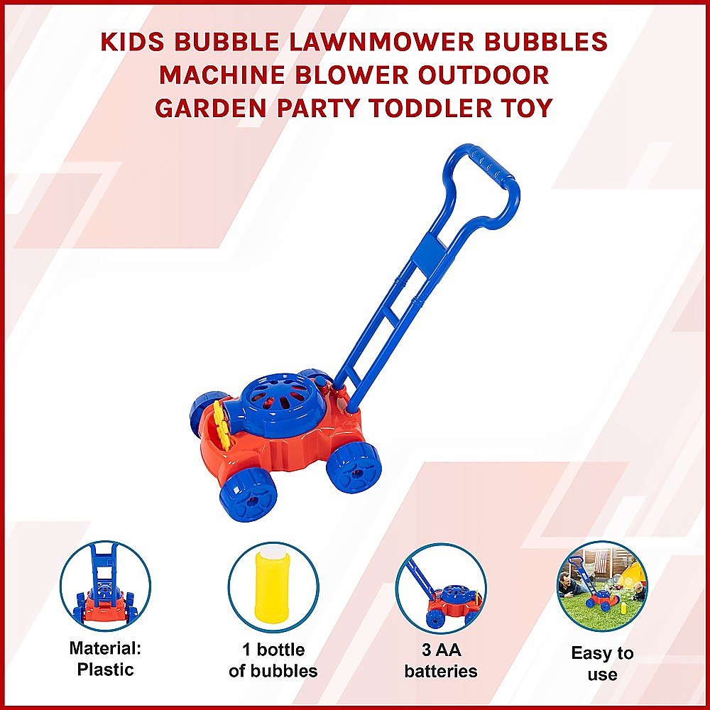 Kids Bubble Lawnmower Bubbles Machine Blower Outdoor Garden Party Toddler Toy 3