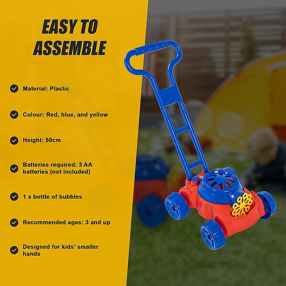 Kids Bubble Lawnmower Bubbles Machine Blower Outdoor Garden Party Toddler Toy 9