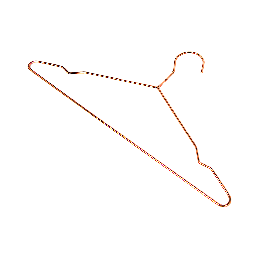 Adult 16.5" Rose Gold Shiny Metal Wire Coat Suit Top Clothes Hangers (30pc per set) 4