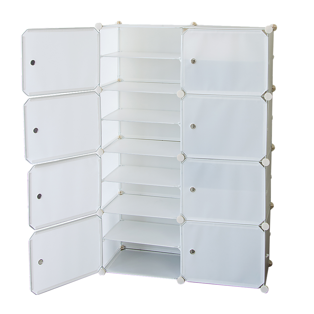 White Cube DIY Shoe Cabinet Rack Storage Portable Stackable Organiser Stand 4