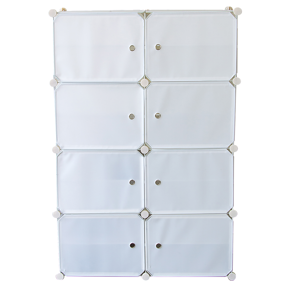 White Cube DIY Shoe Cabinet Rack Storage Portable Stackable Organiser Stand 6