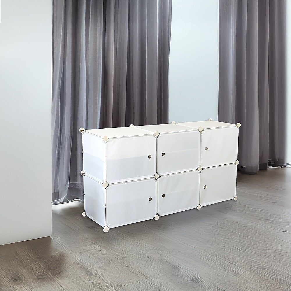 White Cube DIY Shoe Cabinet Rack Storage Portable Stackable Organiser Stand 5