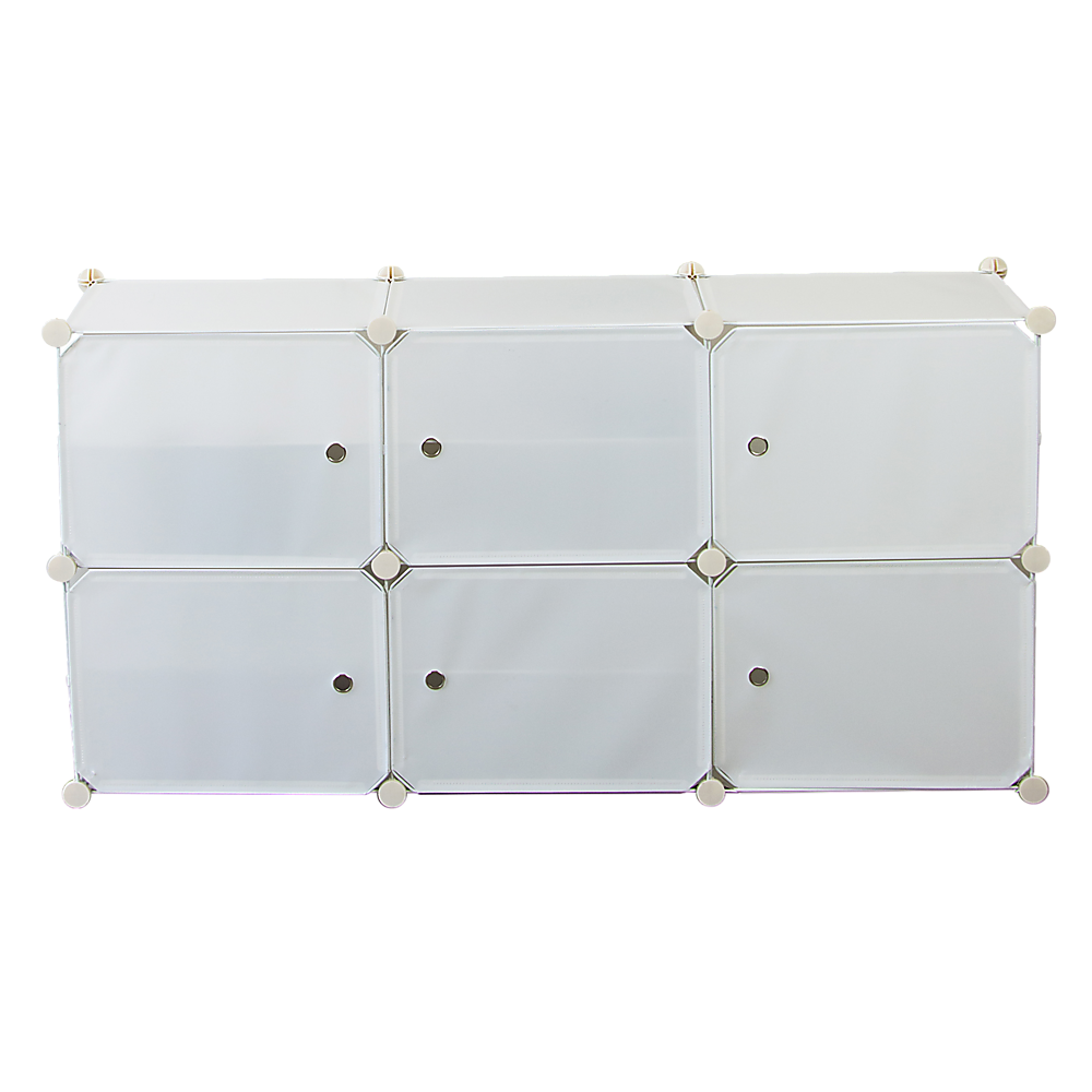 White Cube DIY Shoe Cabinet Rack Storage Portable Stackable Organiser Stand 6