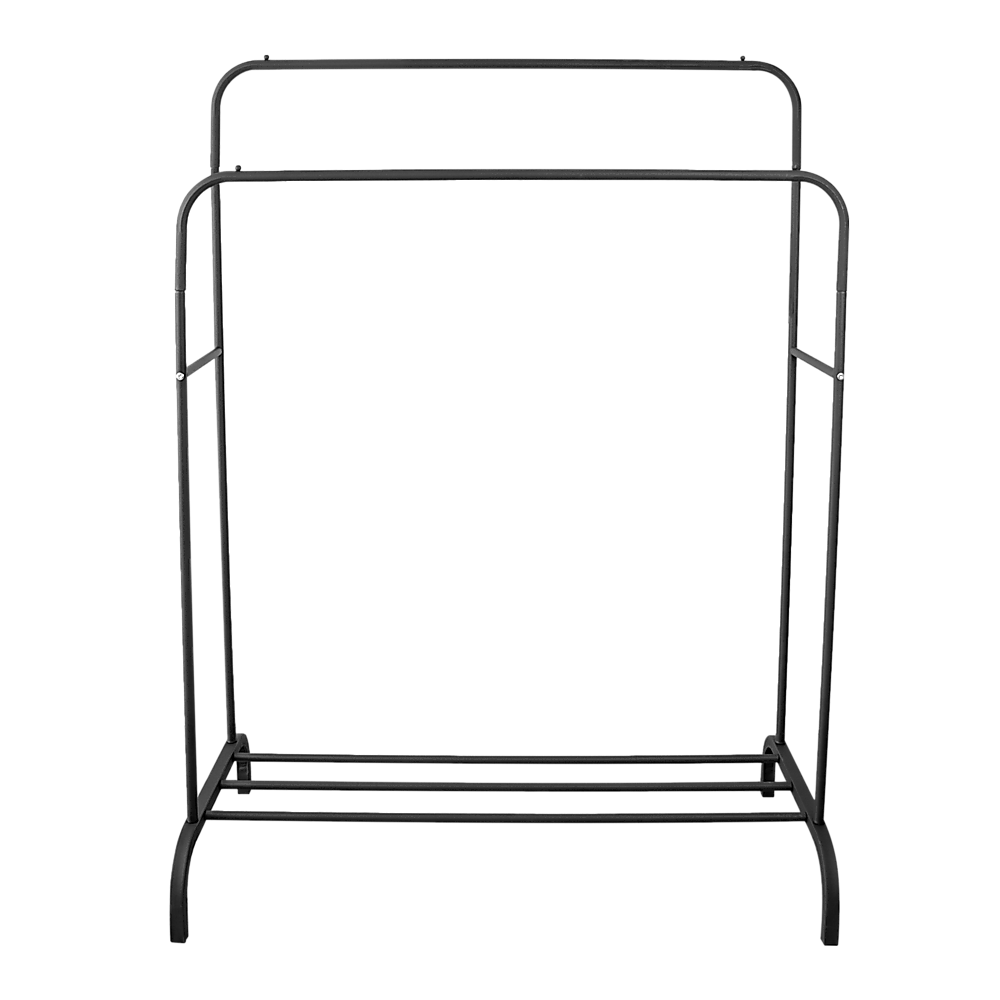 Heavy Metal Double Clothes Rail Hanging Rack Garment Display Stand Storage Shelf 3