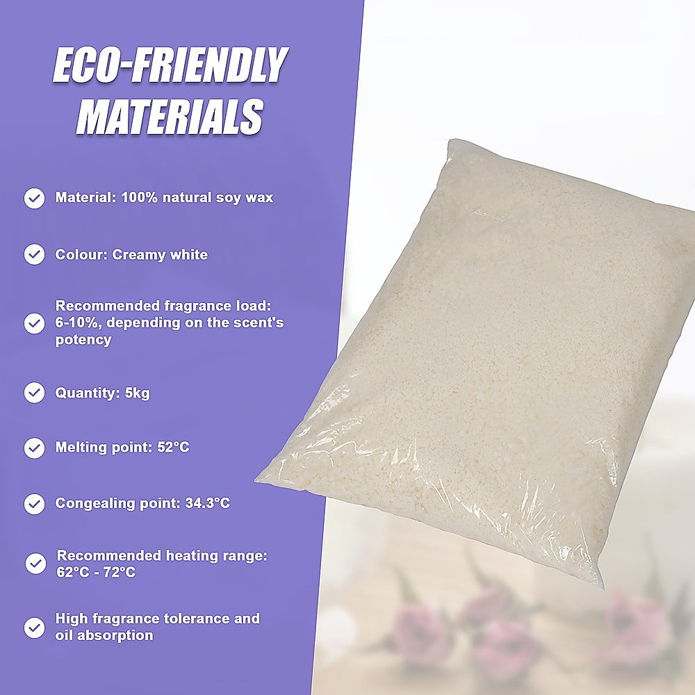 Natural Soy Wax Candle Making Supplies Crafts [ 5kg ] 7