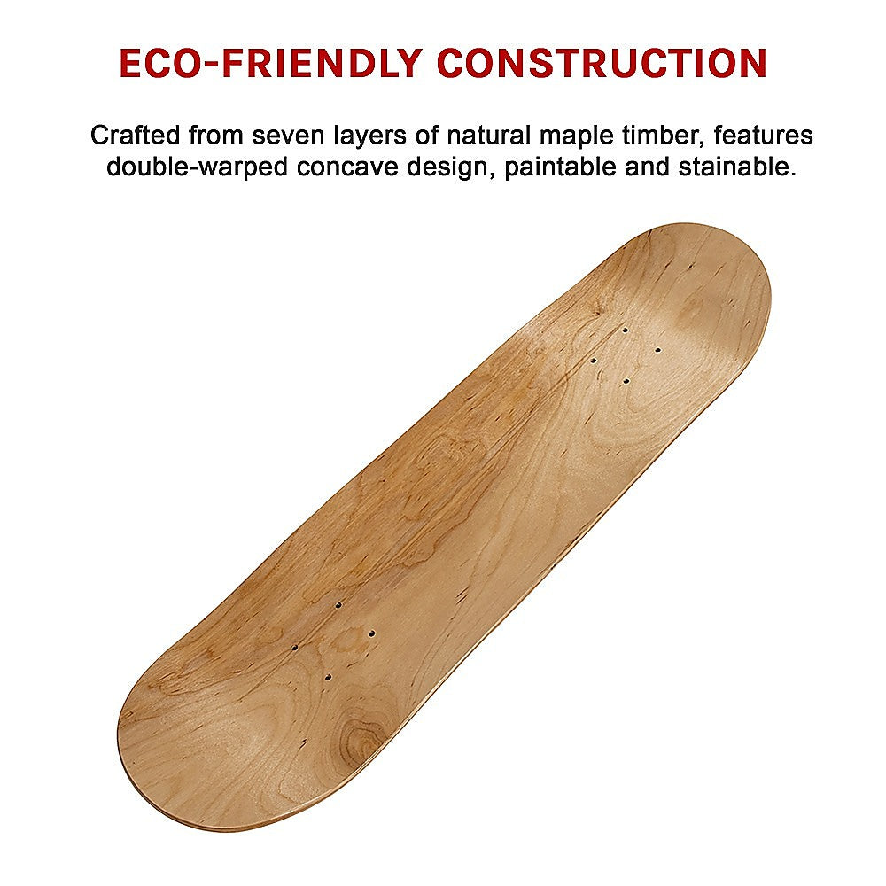 7 Layers Skateboard Deck Natural Wood Maple Double Concave Blank Skate Board DIY 11