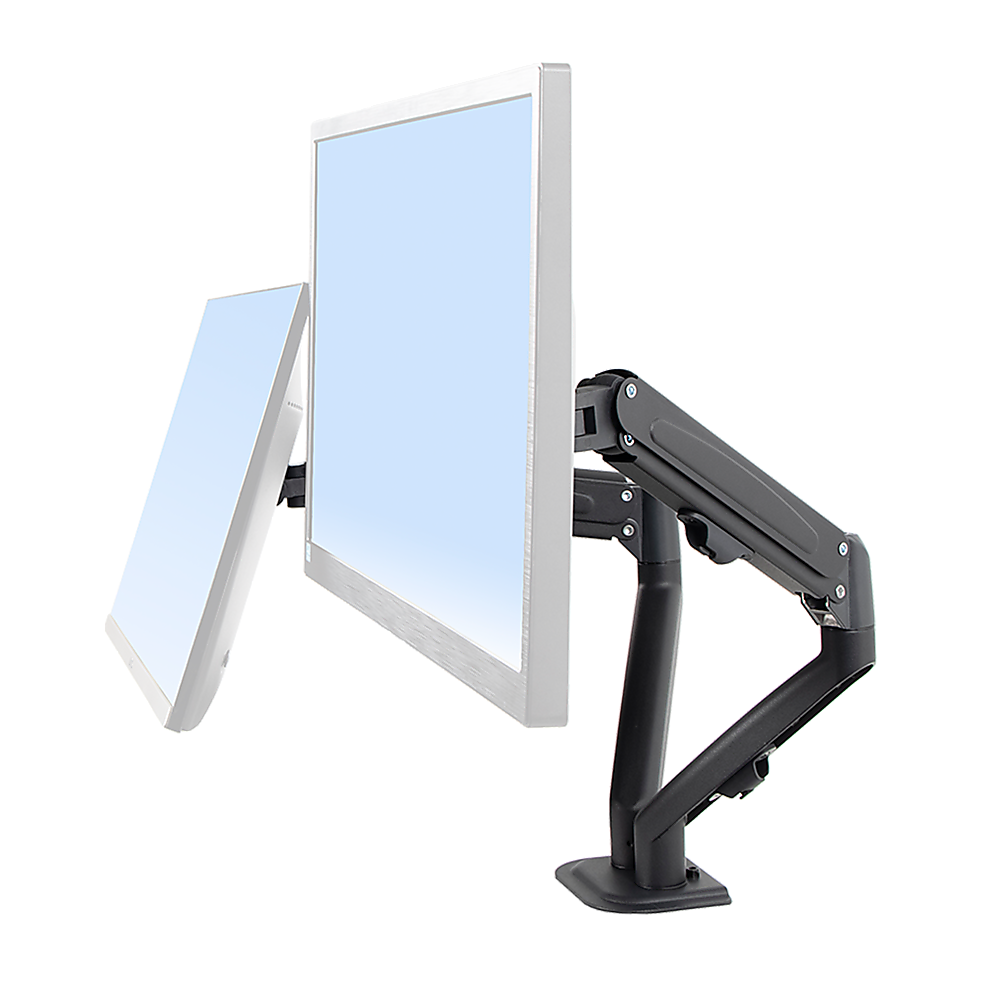 Dual Screen Gas-strut Monitor Stand Mount Desktop Bracket for LED/LC 4