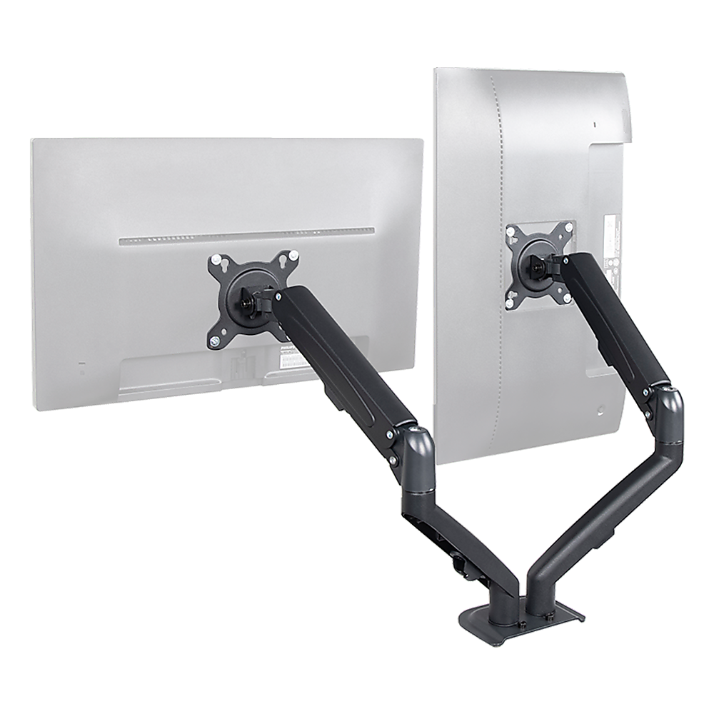 Dual Screen Gas-strut Monitor Stand Mount Desktop Bracket for LED/LC 5