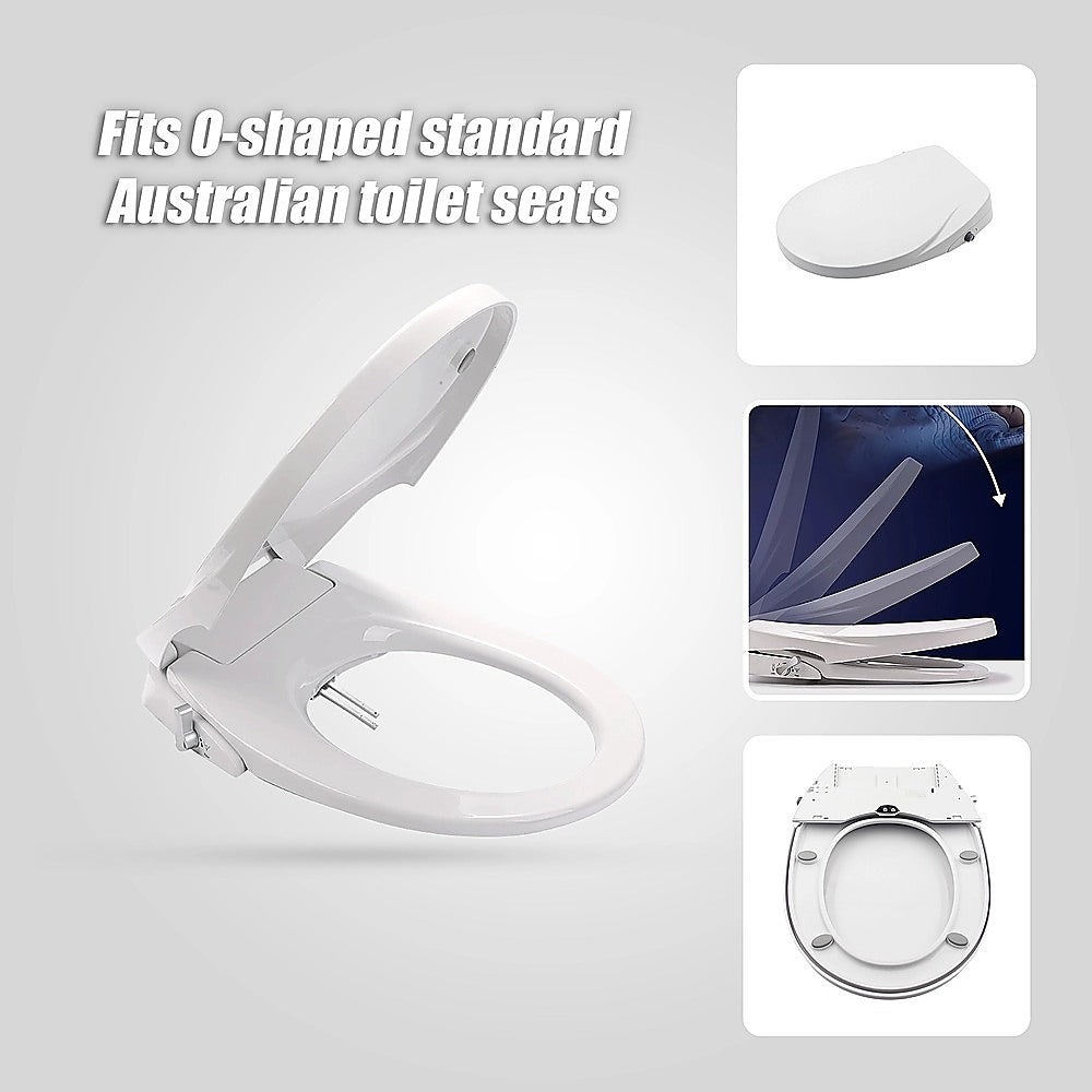 Non Electric Bidet Toilet Seat W/ Cover Bathroom Spray Water Wash 7
