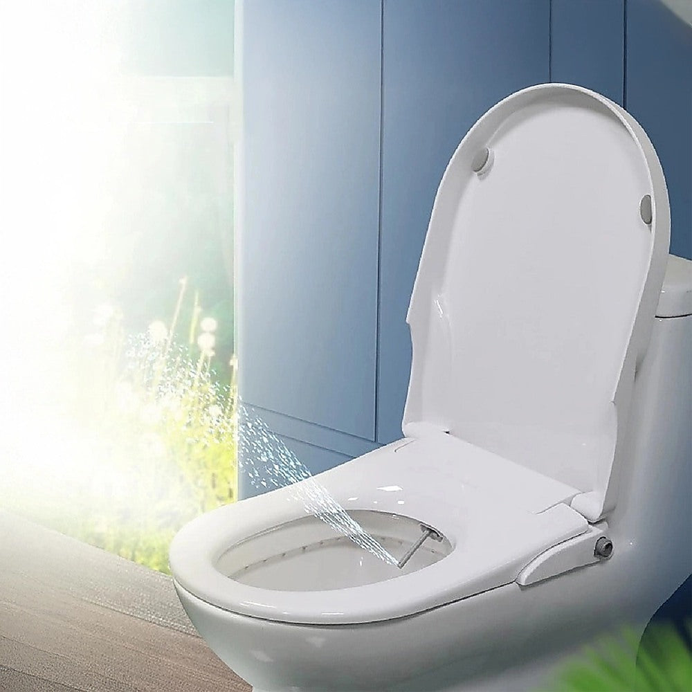 Non Electric Bidet Toilet Seat W/ Cover Bathroom Spray Water Wash