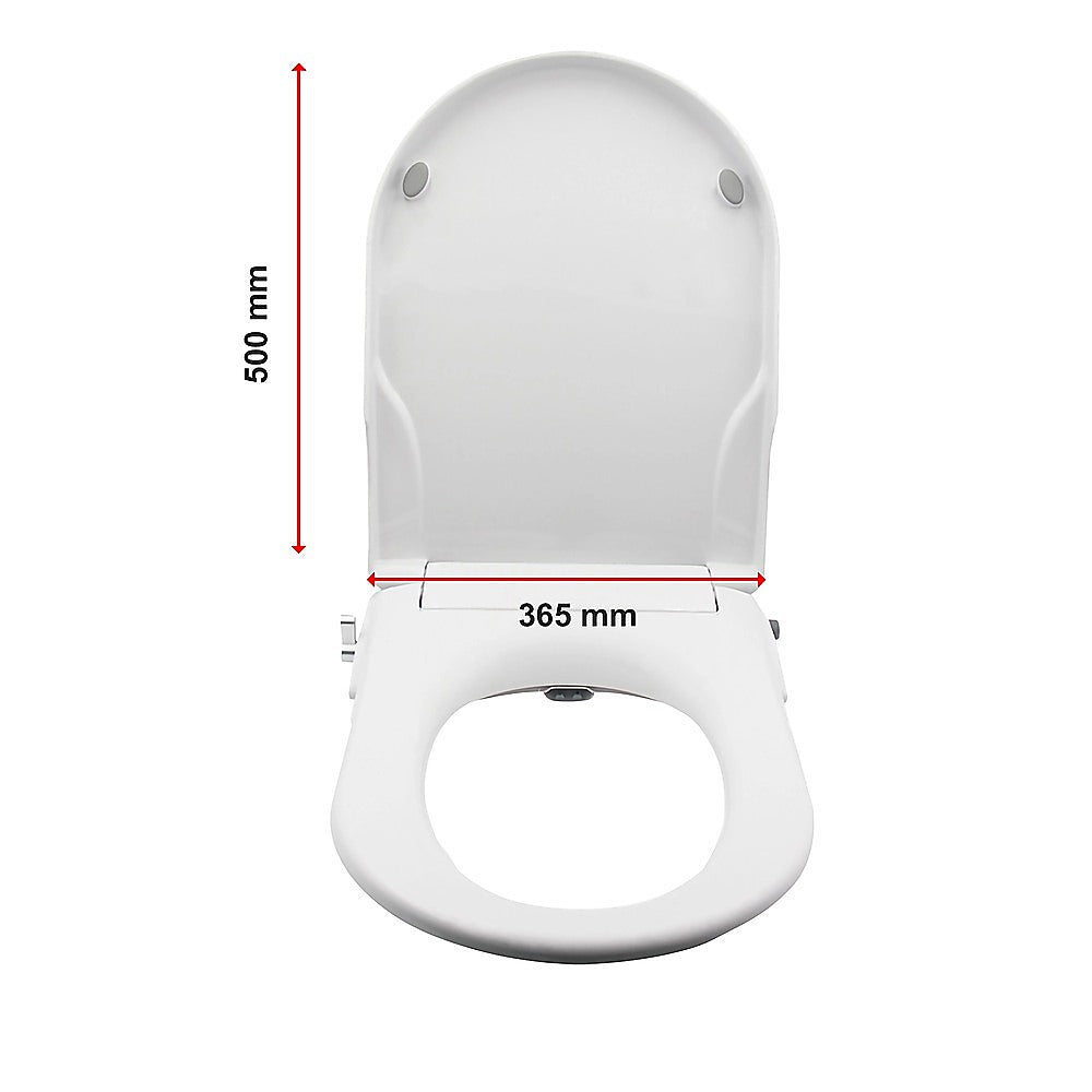 Non Electric Bidet Toilet Seat W/ Cover Bathroom Spray Water Wash 12