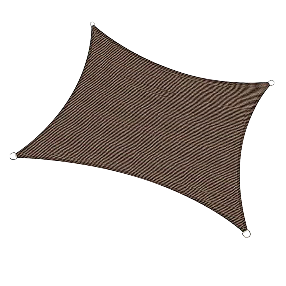Rectangle Sun Shade Sail Fabric Garden Patio Pool Awning Canopy Cover Coffee 5