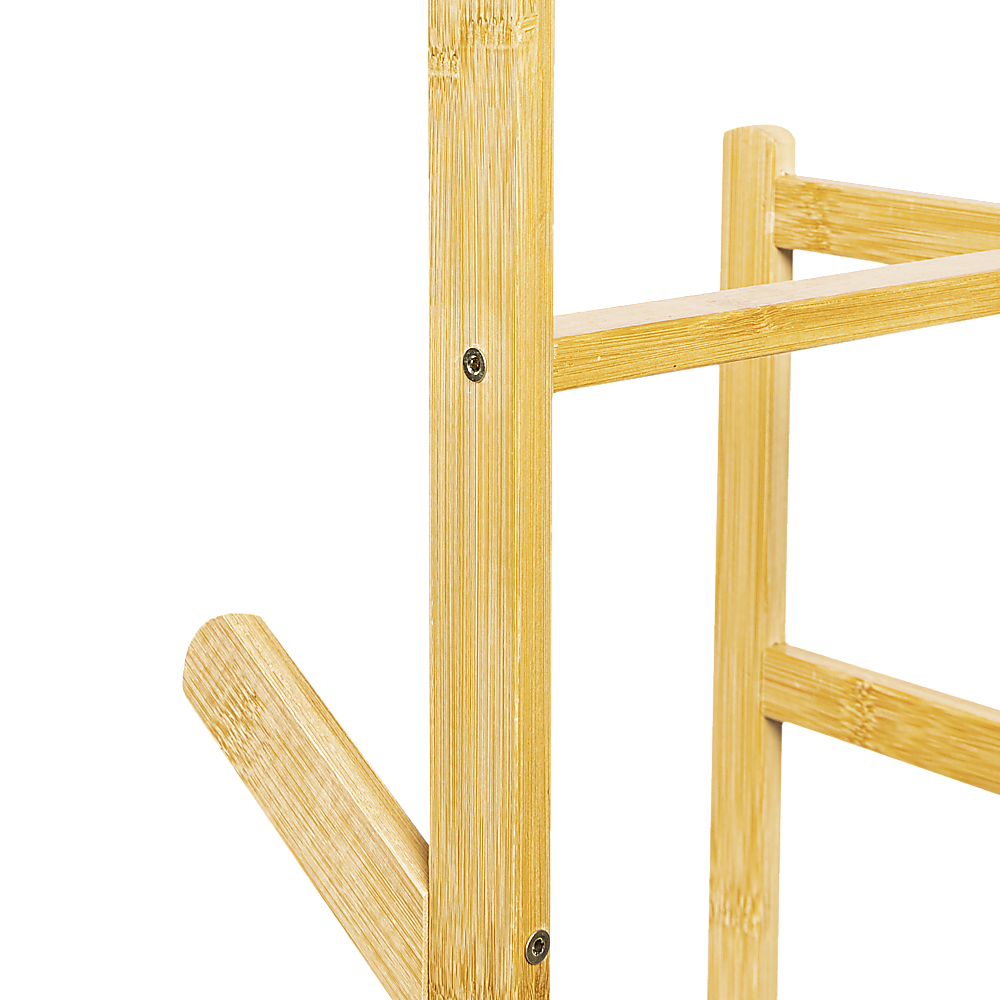 Clothes Coat Rack Garment Stand Shelf Wooden Tree Hanger Bag Hat Hook Holder 6