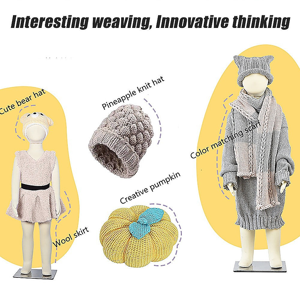 DIY Knitting Machine Smart Weaving Knit Rotating Kids Toy Scarf Sock Hat Gift 7