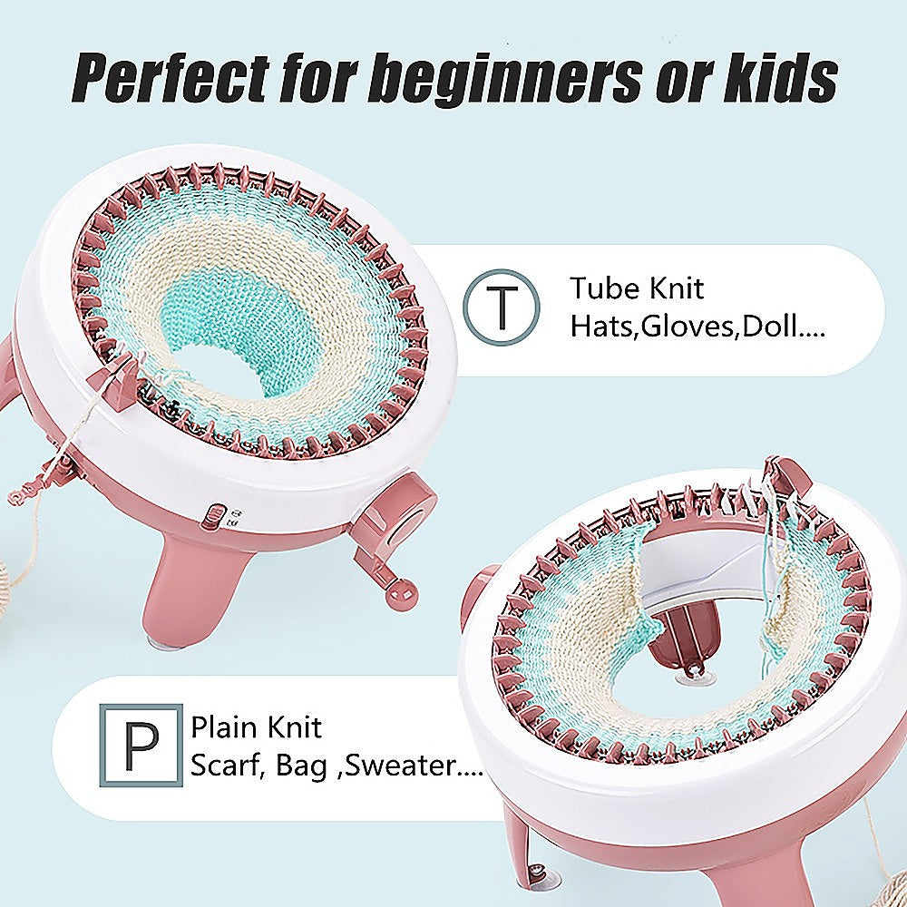 DIY Knitting Machine Smart Weaving Knit Rotating Kids Toy Scarf Sock Hat Gift 8
