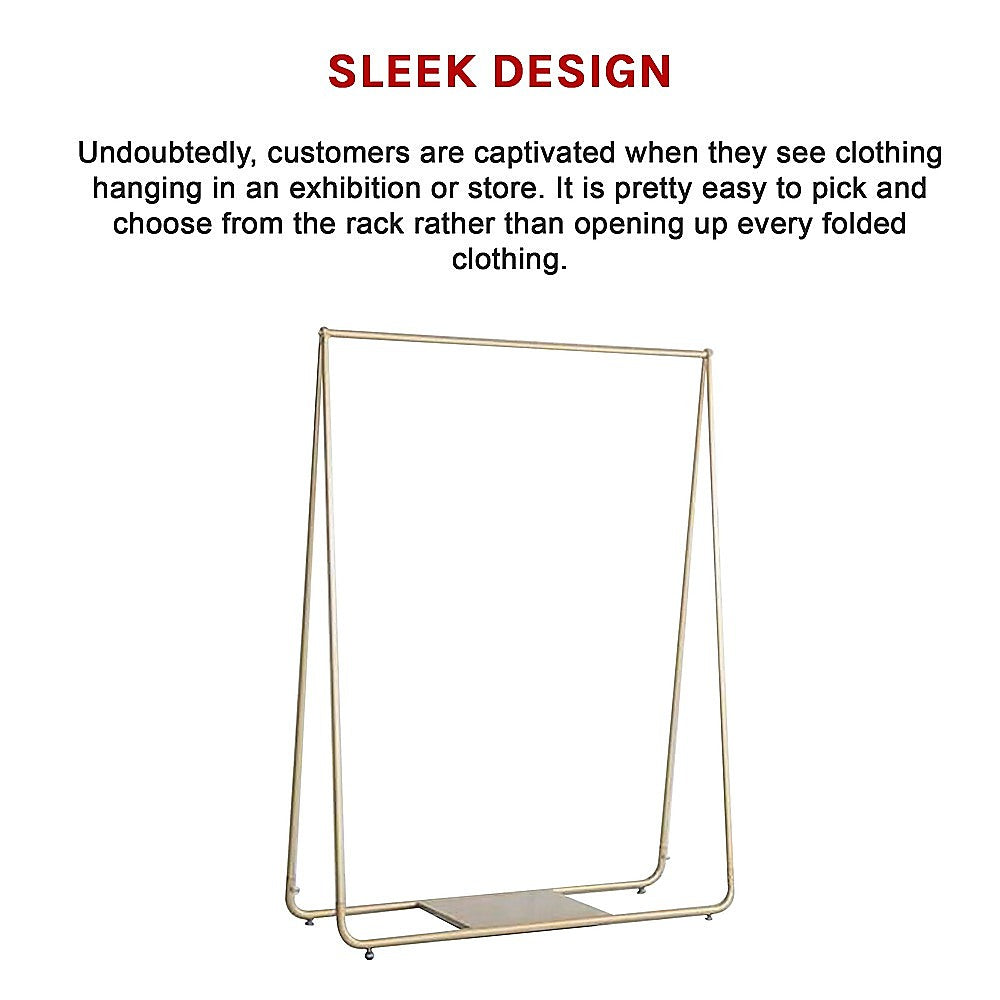 Gold Clothing Retail Shop Commercial Garment Display Rack 8